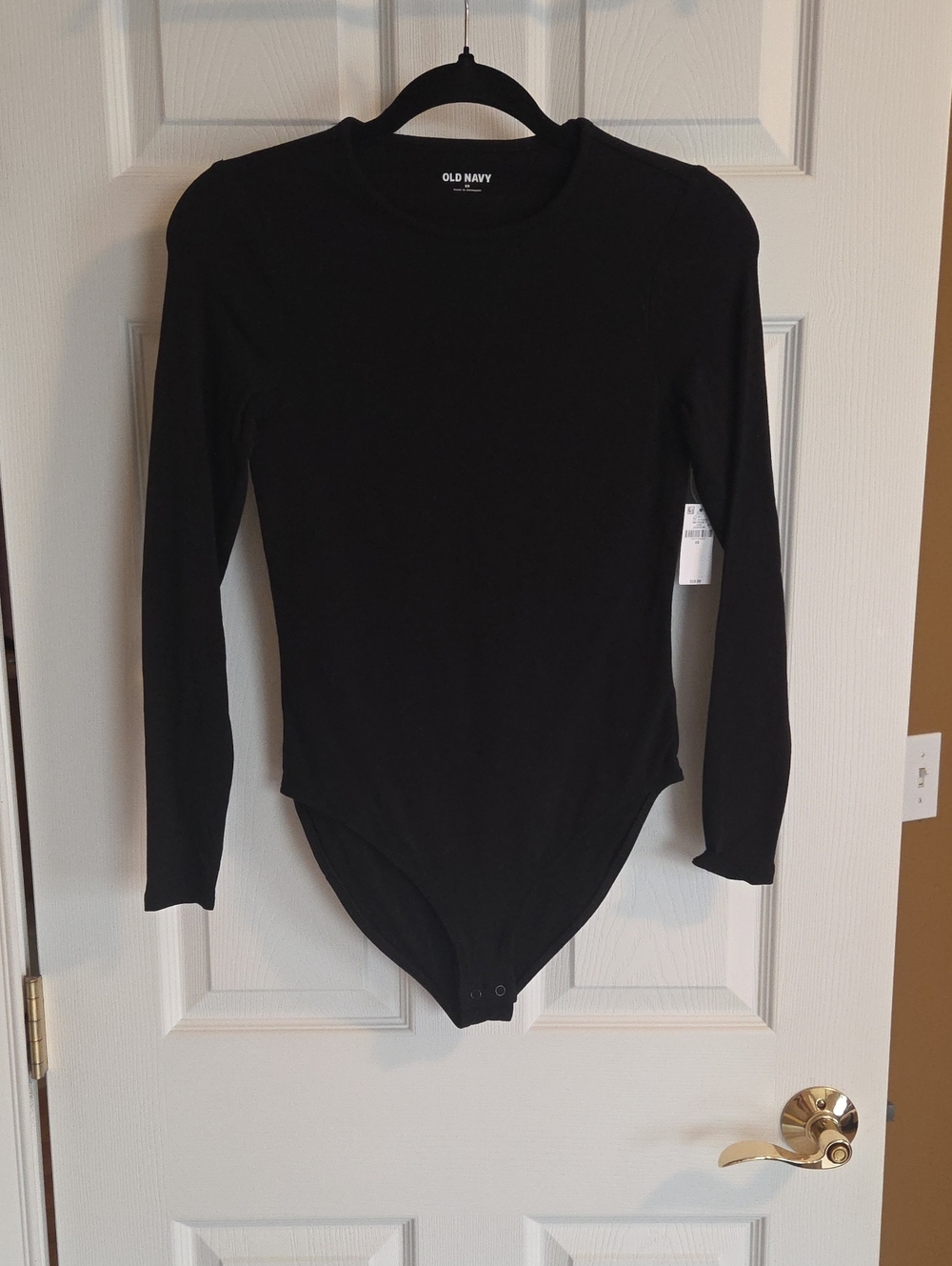 Old Navy Black Crewneck Long Sleeve Bodysuit